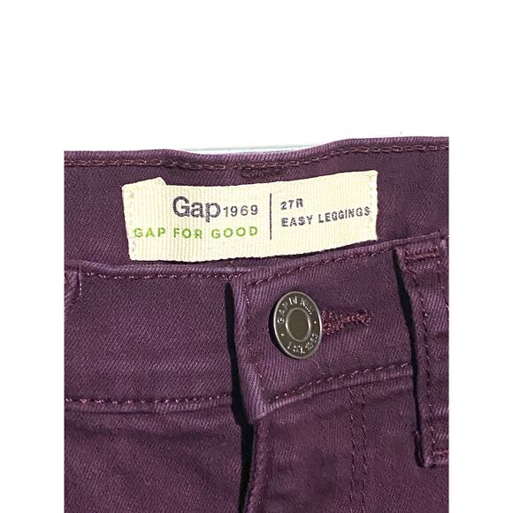 Gap For Good 1969 Easy Leggings Jeans Distressed Rip Knees Womens 27R Stretch - Picture 5 of 8